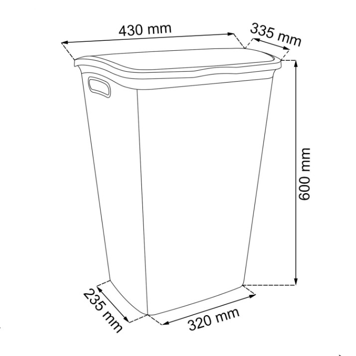 Coș de rufe Curver My Style 55L Purple (216584)