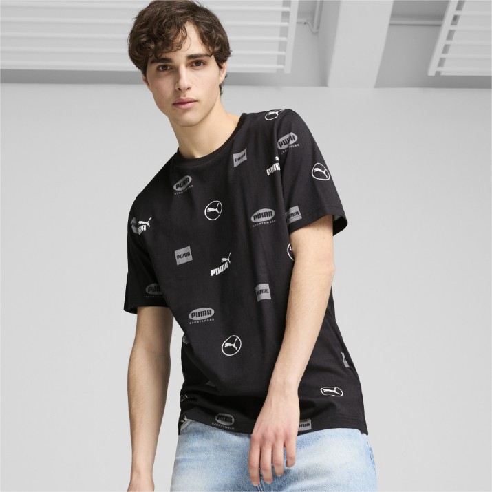 Мужская футболка Puma Power Aop Tee Puma Black, s.S