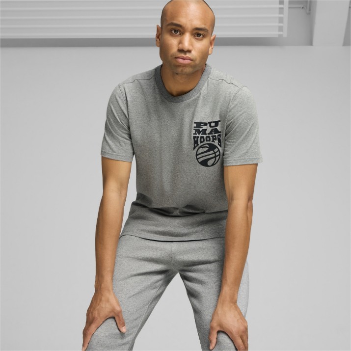 Tricou bărbătesc Puma The Hooper Tee 2 Medium Gray Heather, s.XXL