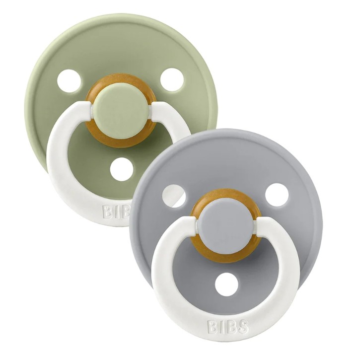 Пустышка BIBS Colour Glow 2 Pack - Sage/Cloud 6+ months