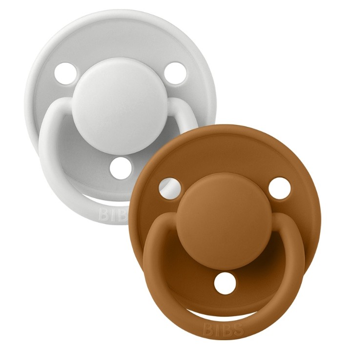 Suzeta BIBS De Lux 2 Pack 0-36months Haze/Caramel (150233)