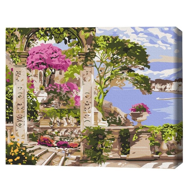 Tablou pe numere Brushme Цветы в саду (BS53743FC)