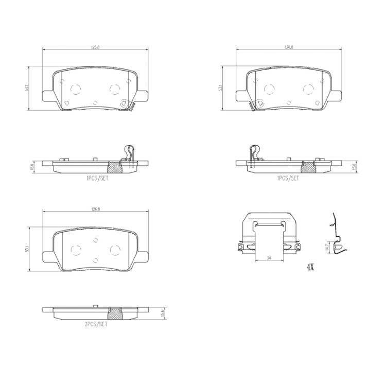 Set placute frână Brembo P 09 032