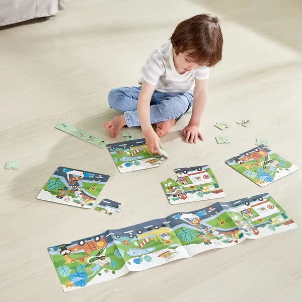 Puzzle Hape 4in1 Rescue Vehicles (E1639)
