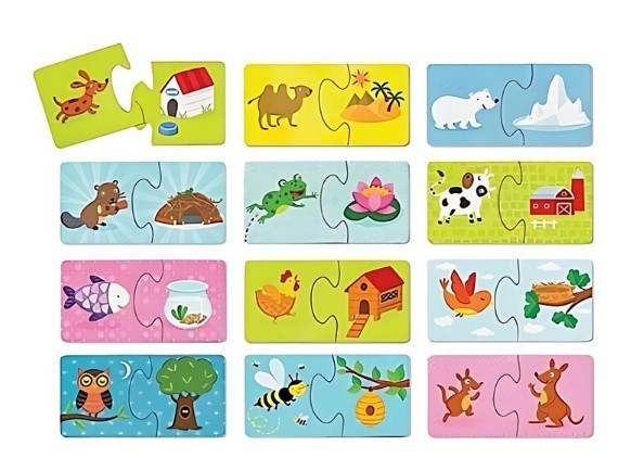 Puzzle Momki Where do animals live? (MK773)
