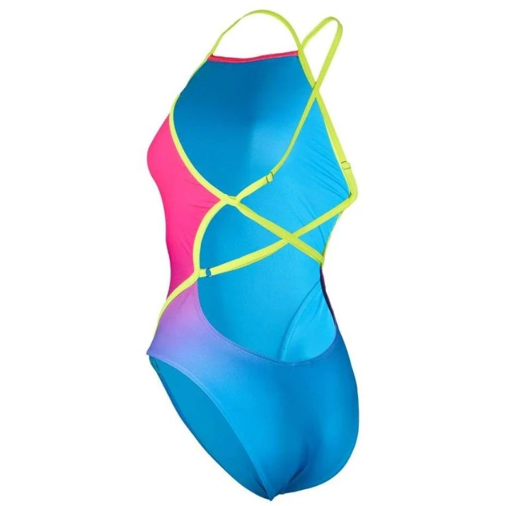 Costum de baie Aqua Sphere Essential Diamond Back Adjustable Pink/Blue SW473010736