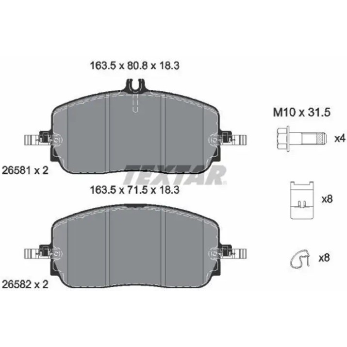 Set placute frână TEXTAR 2658101