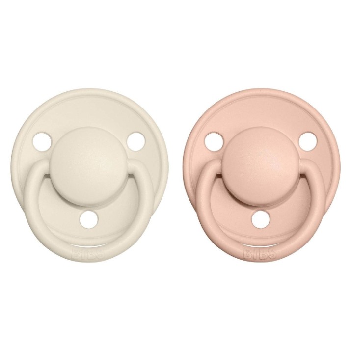 Пустышка BIBS De Lux 2 Pack 0-6months Ivory/Blush (180215)