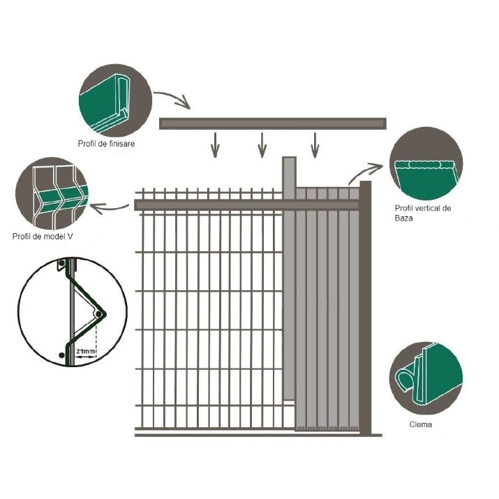 Декоративная лента для ограждения Fence pro 26m Light Grey