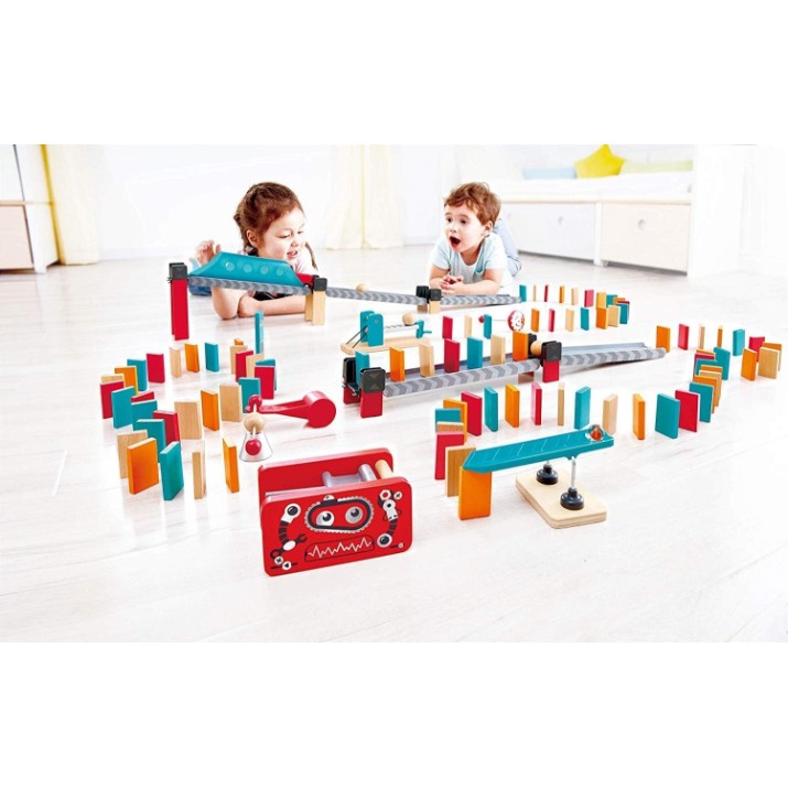 Joc educativ de masa Hape Robot Factory Domino (E1057)