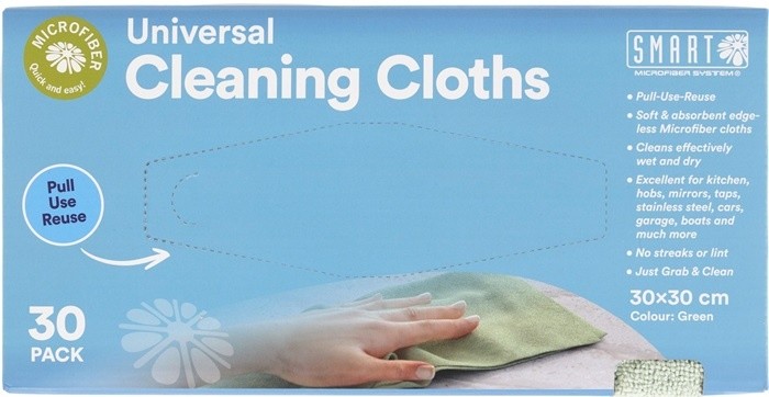 Șervețele de curățenie Smart Cleaning Cloths 30pcs Green