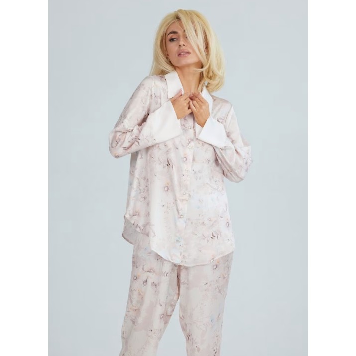 Pijama Ajoure M23614 Beige/Print Flowers, s.L