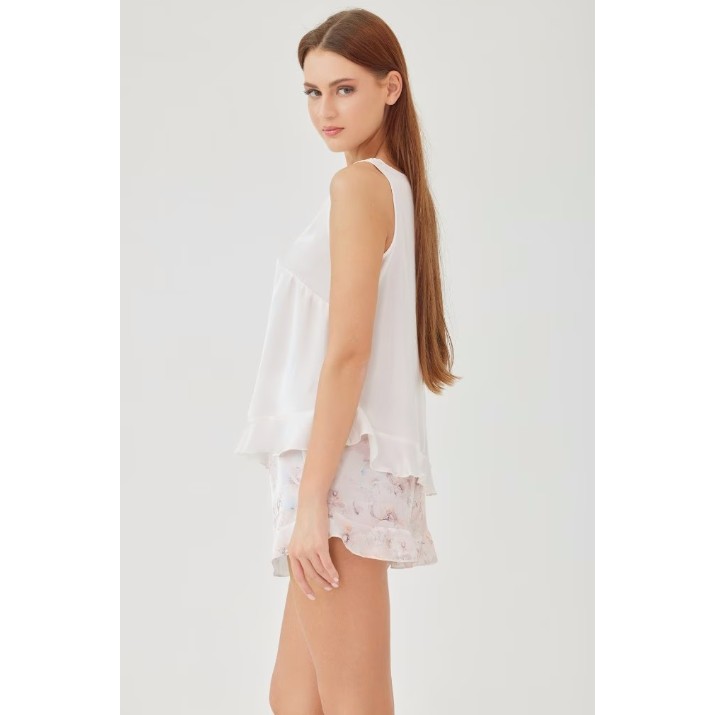 Пижама Ajoure M23618 Beige/Print Flowers, s.M