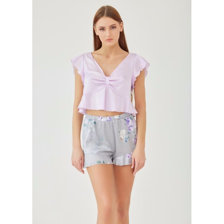Pijama Ajoure M23619 Violet/Print Grey, s.M