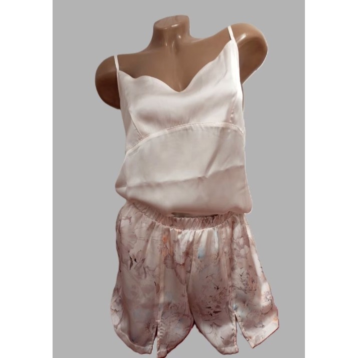 Pijama Ajoure M23621 Beige/Print Flowers, s.S