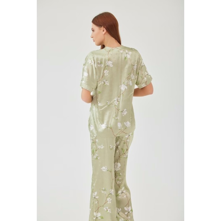 Пижама Ajoure M23623 Green/Print Flowers, s.XL