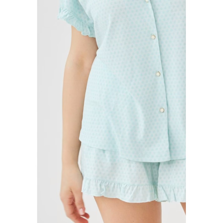 Pijama Ajoure T23604 Dots Mint, s.XL