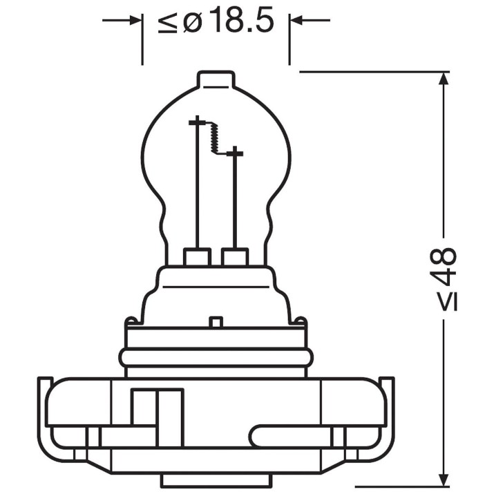Автомобильная лампа Osram PG20/7 24W (2504)
