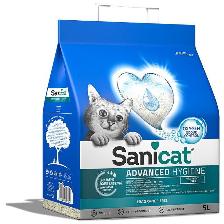 Наполнитель для кошек Sanicat Advanced Hygiene 5L
