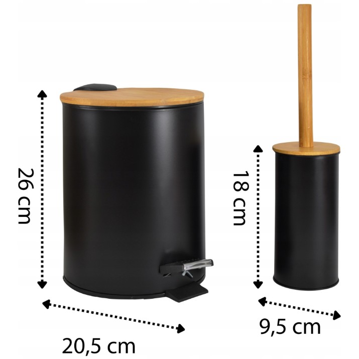 Набор для WC Sepio Black 10ZESK5LSWCBW