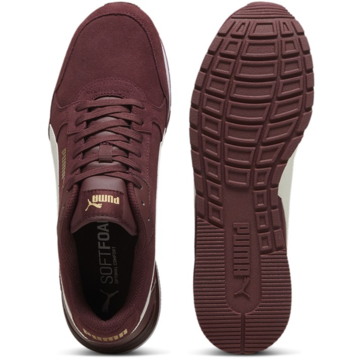 Adidași pentru bărbați Puma St Runner V4 Sd Aubergine/Vapor Gray/Puma Team Gold/Puma White, s.40.5