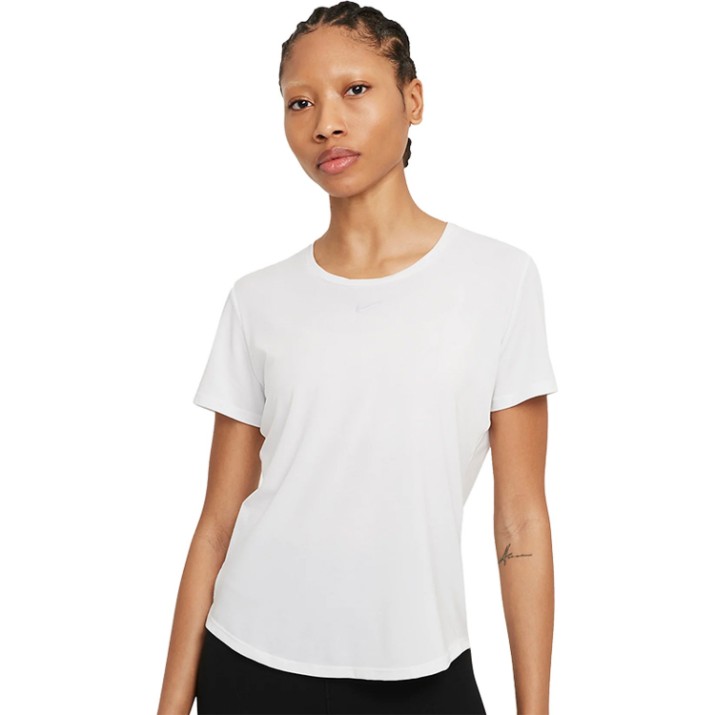 Tricou de dame Nike W Nk One Luxe Df Ss Std Top White/Reflective Silver, s.XS
