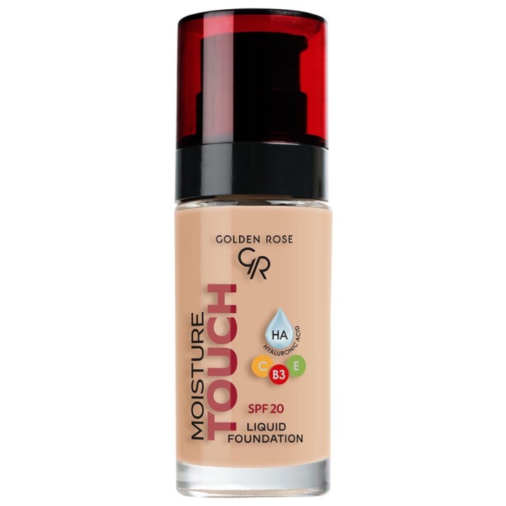Fond de ten pentru față Golden Rose Moisture Touch Liquid Foundation SPF20 112