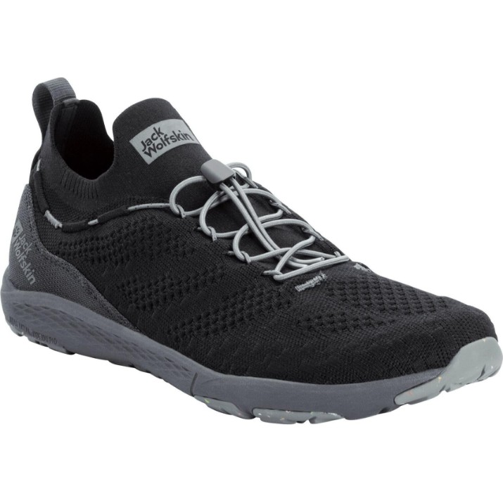 Adidași pentru bărbați Jack Wolfskin Spirit Knit Low M Black s.44.5