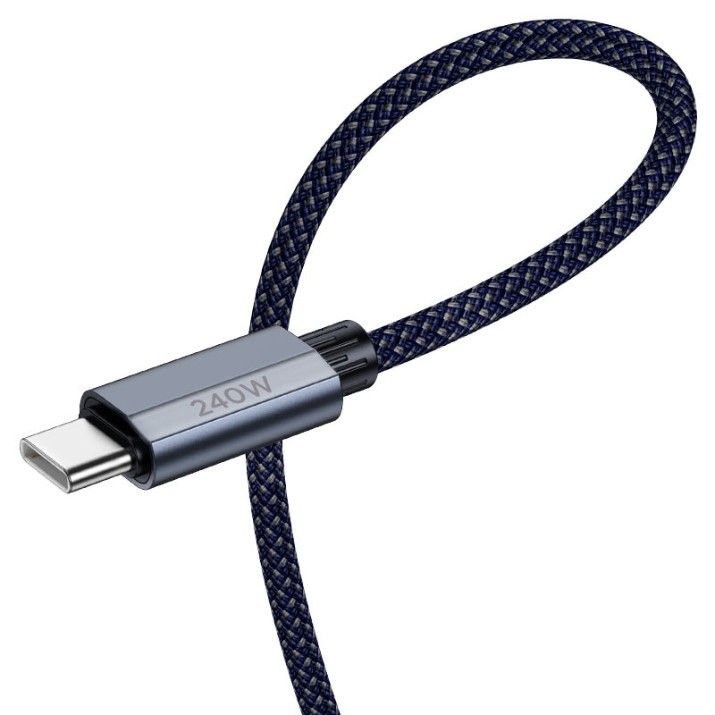 Cablu USB Hoco U134 Primero 240W Type-C to Type-C 1.8m Gray