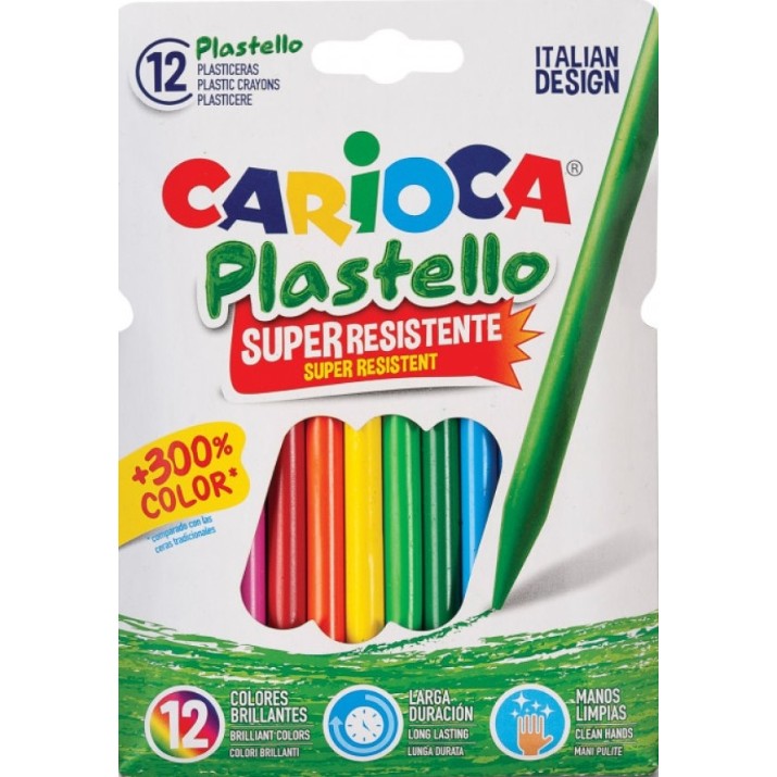 Мелки для рисования Carioca Plastello (52725) 12pcs