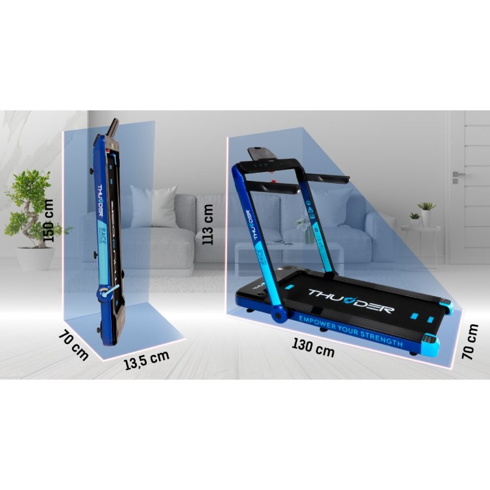 Banda de alergat Thunder Race Blue