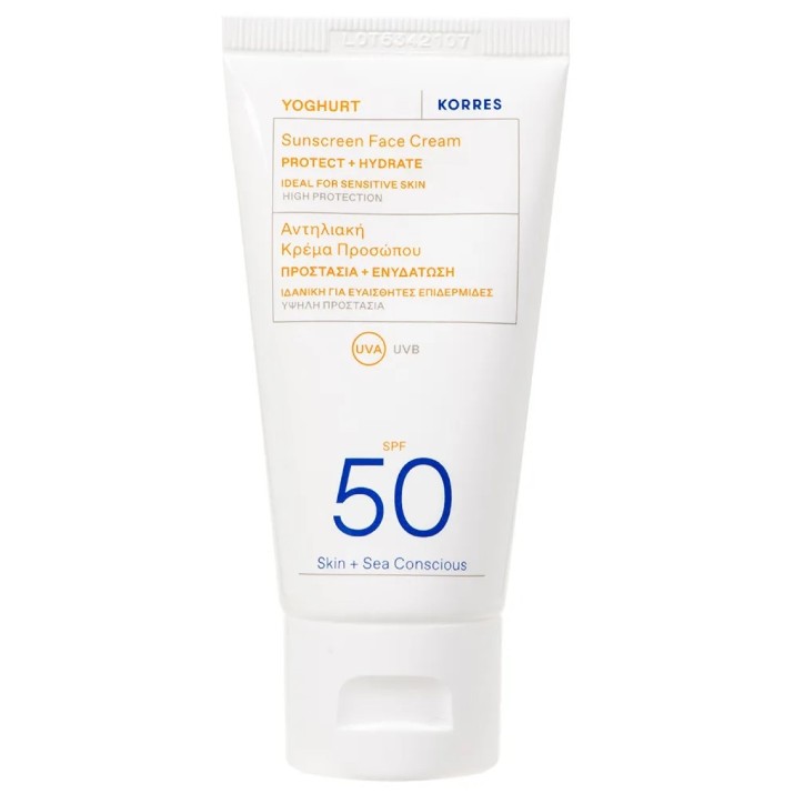Солнцезащитный крем Korres Yoghurt Sunscreen Face Cream SPF50 50ml