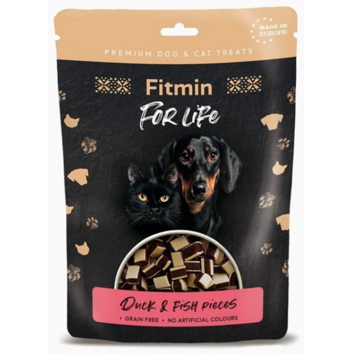 Snackuri pentru câini Fitmin For Life Duck & Fish Pieces 70g