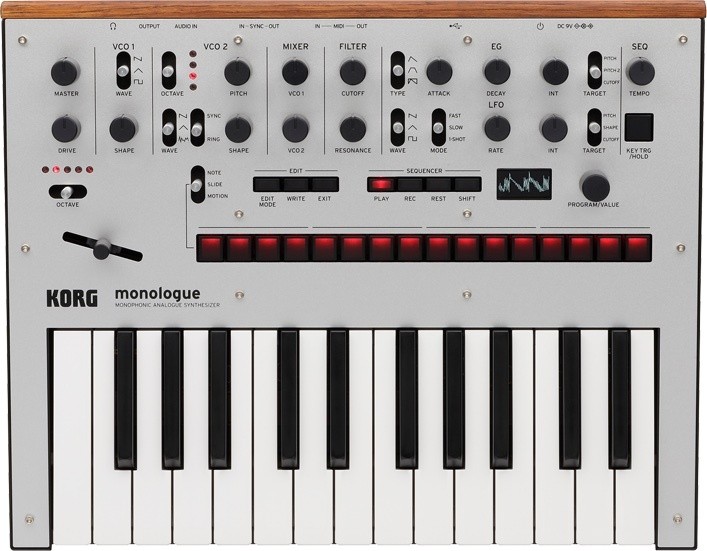 Sintetizator Korg Monologue Monophonic Analogue Sintetizator Silver