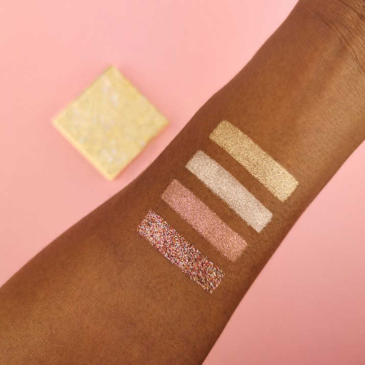 Fard de pleoape Revolution Pro Crystal Eye Quad Eyeshadow Palette Gold Crystal