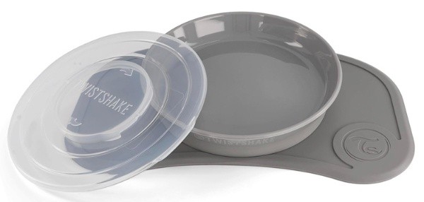 Set de hrănire U-grow Twistshake Click-Mat Gray (78442)