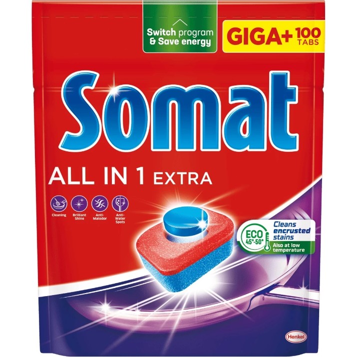 Средство для посудомоечных машин Somat All in One Extra 100tab