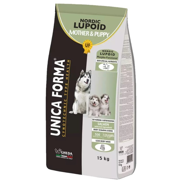 Hrană uscată pentru câini Gheda Unica Forma Lupoid Mother & Puppy 15kg