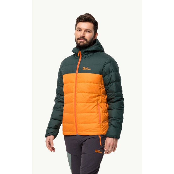 Geacă pentru bărbați Jack Wolfskin Ather Down Hoody M Orange, s.XL