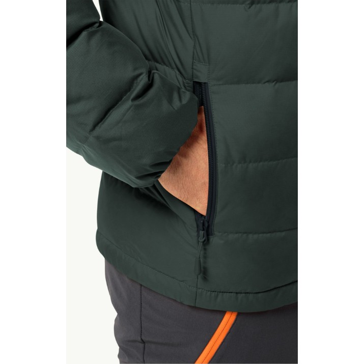 Geacă pentru bărbați Jack Wolfskin Ather Down Jkt M Darkolivegreen, s.M
