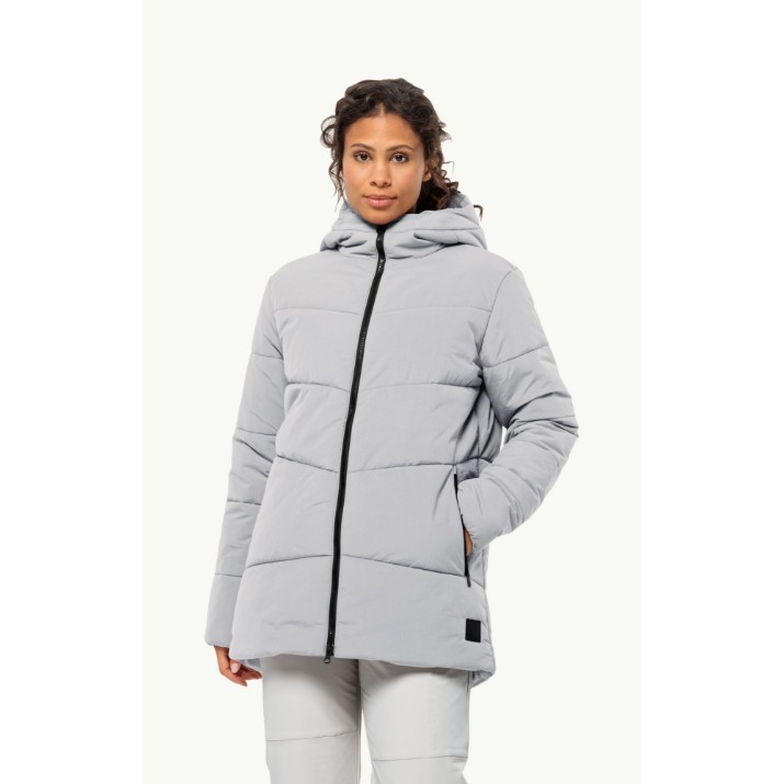 Женская куртка Jack Wolfskin Karolinger Long Jkt W Gray, s.XL