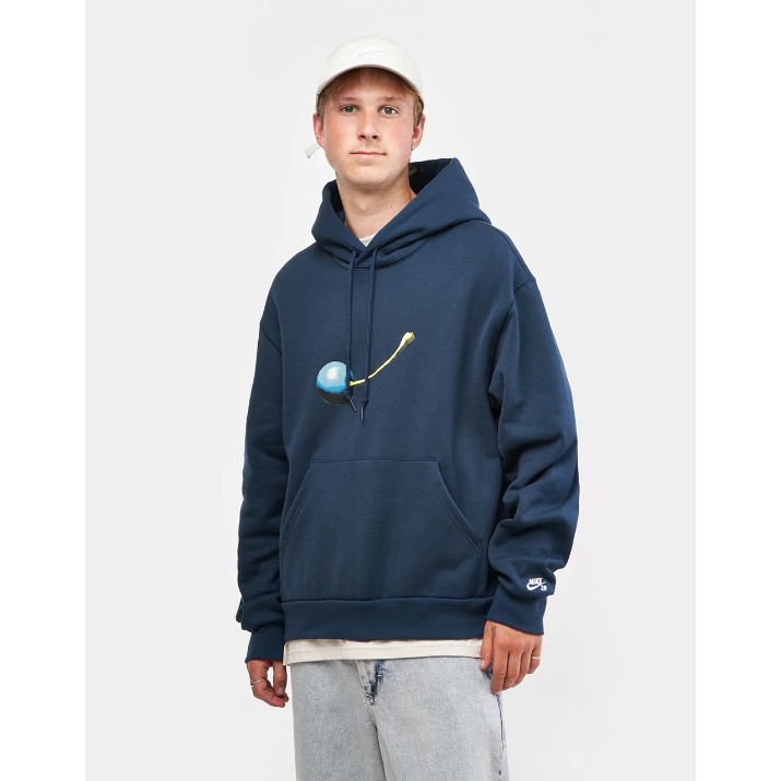 Hanorac pentru bărbați Nike Sb Fleece Pullover Hoodie Cherry Armory Navy/White, s.XXL