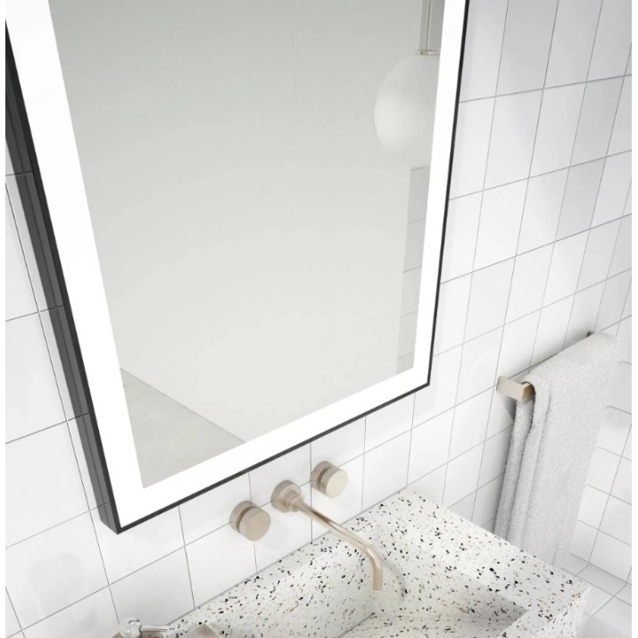 Зеркало для ванной Dubiel Vitrum Logan Black 75x120 Led (10383)