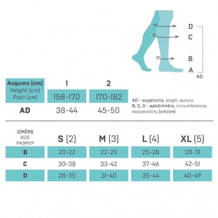 Ciorapi compresivi Tonus Elast 0408 Soft 158-170cm, s.M Visone