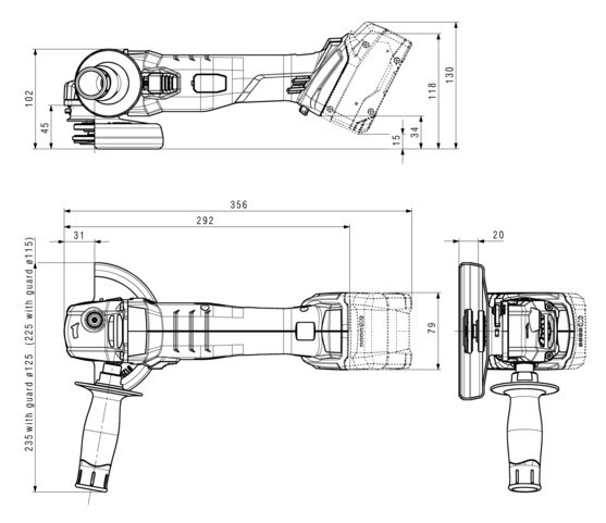 Polizor unghiular Metabo W 18 L 9-125 (602247850)