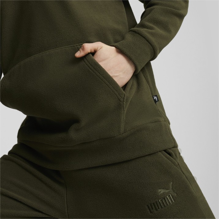 Мужская толстовка Puma Ess Elevated Polarfleece Hoodie Dark Olive, s.XXL