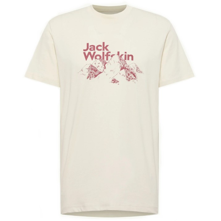 Tricou bărbătesc Jack Wolfskin Bergblick T M Panna Cotta, s.XL