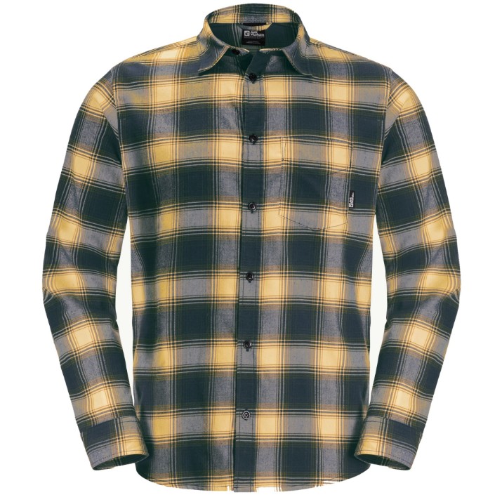 Cămașă bărbătească Jack Wolfskin Wanderweg Shirt M Teal, s.L