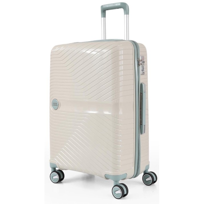 Valiză CCS 5239 M White/Blue