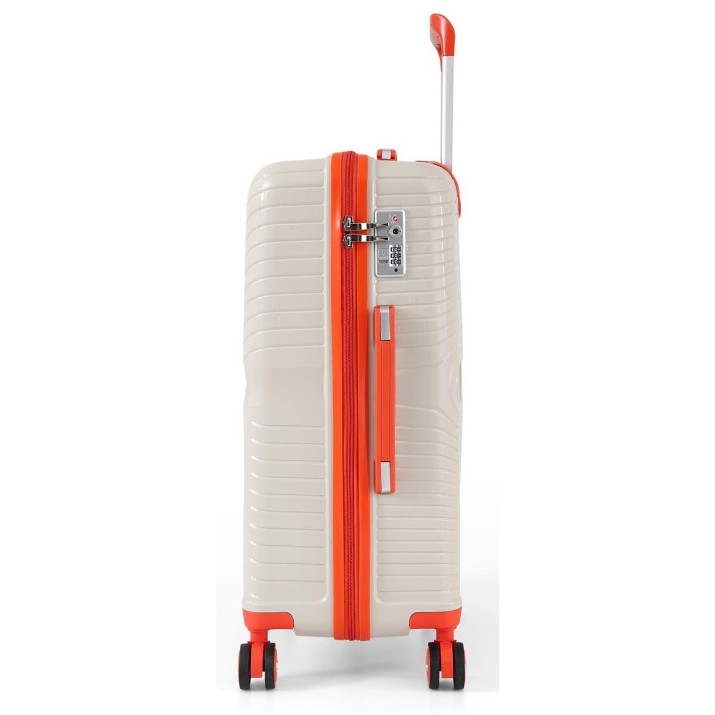 Чемодан CCS 5239 M White/Orange